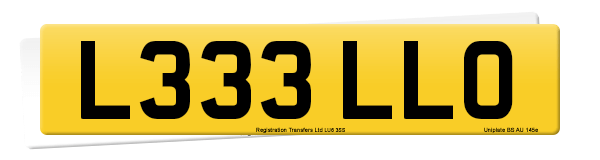 Registration number L333 LLO